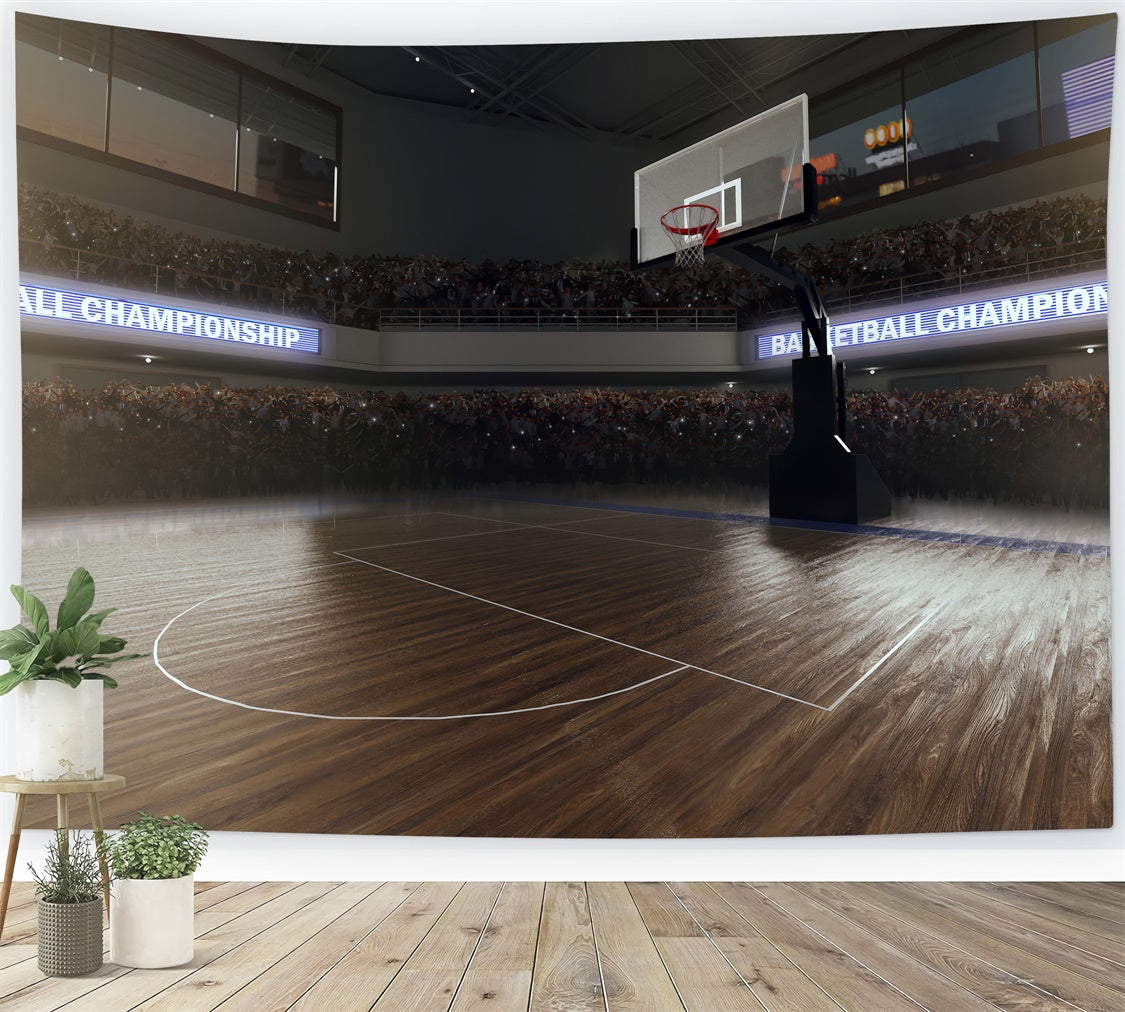 Basketball Photo Backdrop Lively Stadium Hoop Backdrop BRP1-324