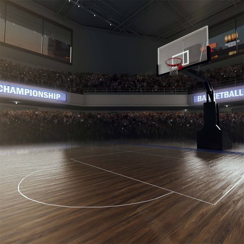 Basketball Photo Backdrop Lively Stadium Hoop Backdrop BRP1-324