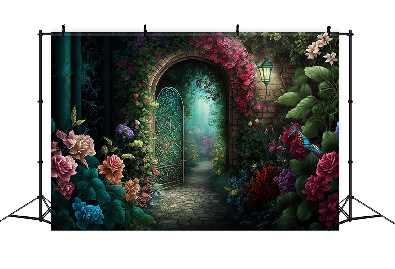 Flower Backdrops For Photography Secret Garden Archway Backdrop BRP1-335