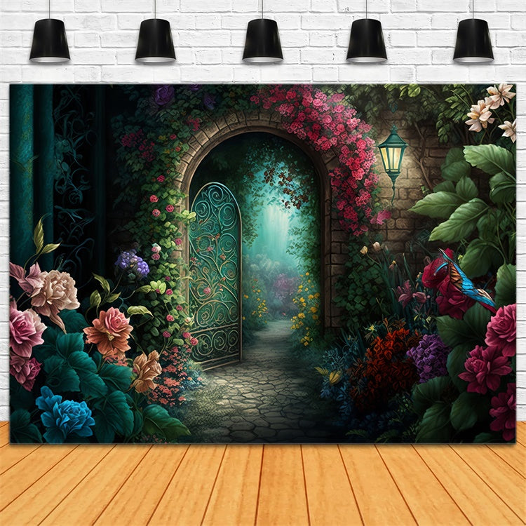 Flower Backdrops For Photography Secret Garden Archway Backdrop BRP1-335