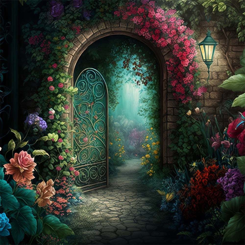 Flower Backdrops For Photography Secret Garden Archway Backdrop BRP1-335