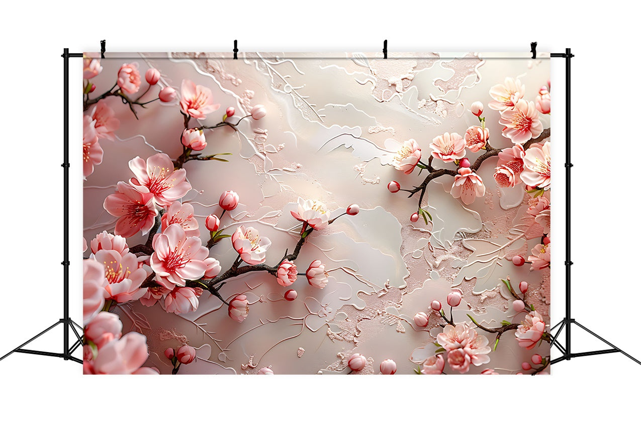 Floral Photography Backdrop Cherry Blossom Textured Backdrop BRP1-372