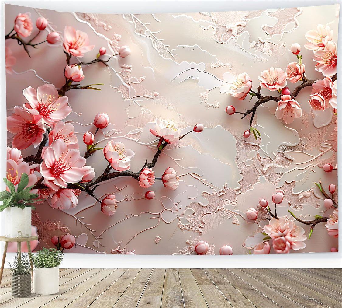 Floral Photography Backdrop Cherry Blossom Textured Backdrop BRP1-372