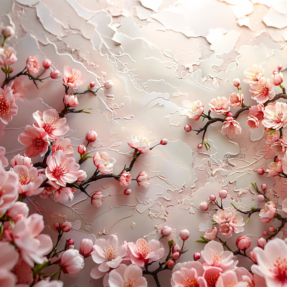 Floral Photography Backdrop Cherry Blossom Textured Backdrop BRP1-372