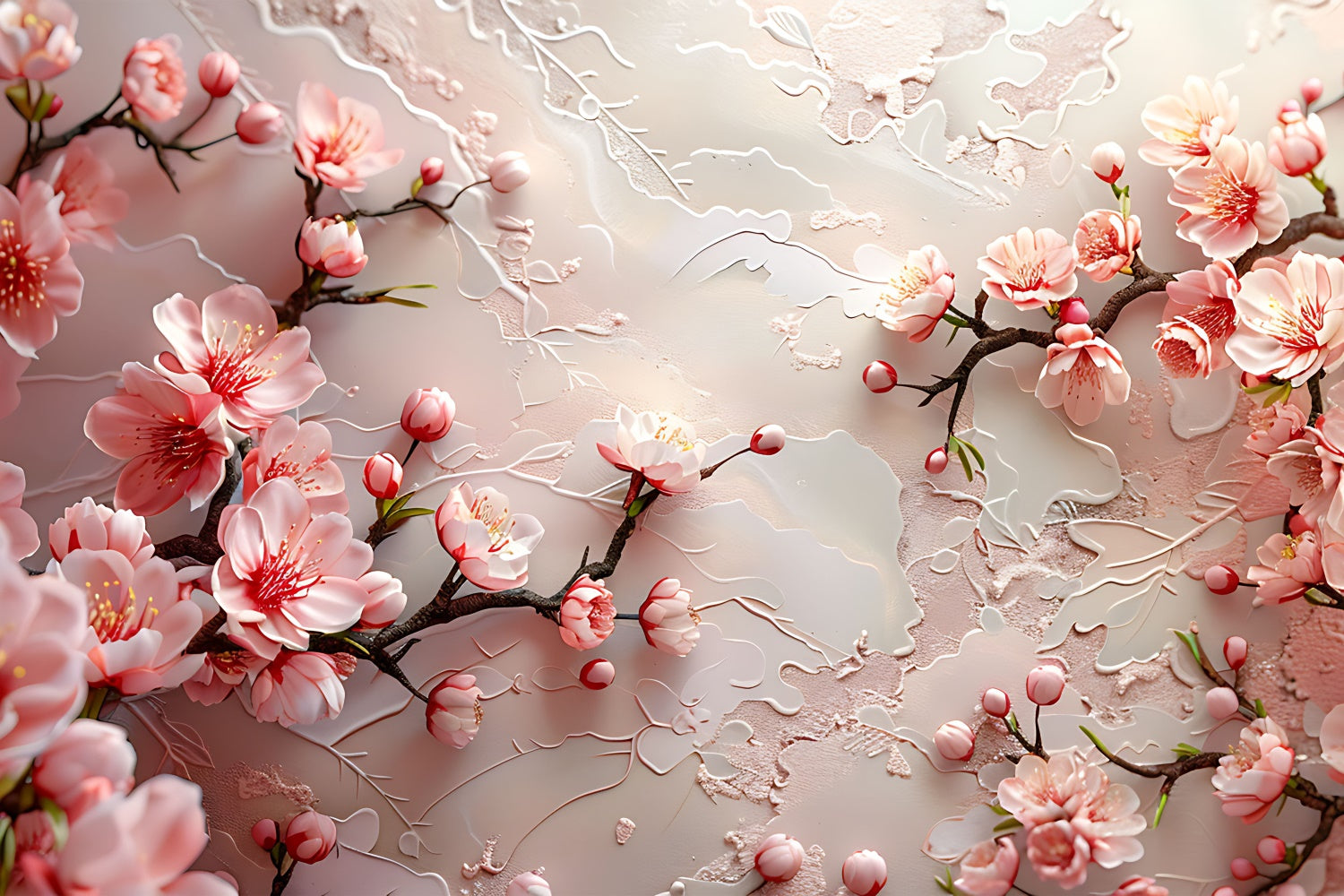 Floral Photography Backdrop Cherry Blossom Textured Backdrop BRP1-372