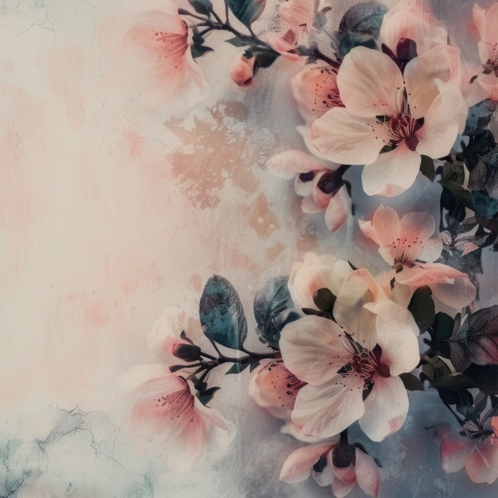 Floral Photo Backdrop Abstract Vintage Blossom Backdrop BRP1-375