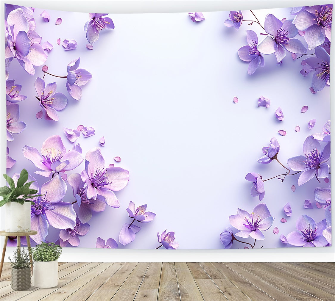 Flower Backdrop Photography Light Lavender Minimalist Backdrop BRP1-376