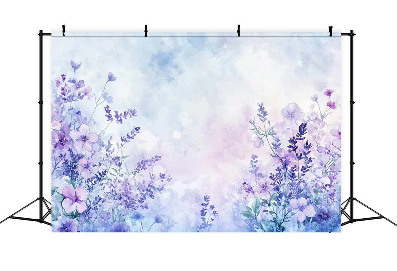 Flower Backdrop Photography Dreamy Pastel Lavender Backdrop BRP1-377