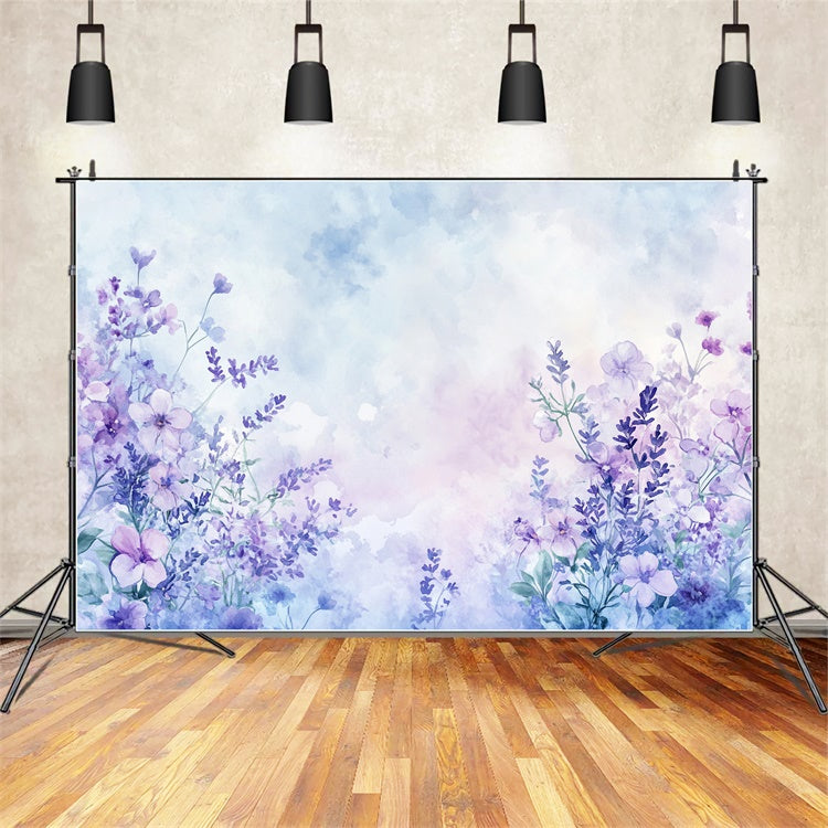 Flower Backdrop Photography Dreamy Pastel Lavender Backdrop BRP1-377