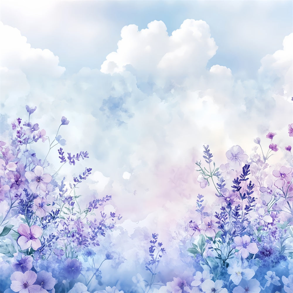 Flower Backdrop Photography Dreamy Pastel Lavender Backdrop BRP1-377