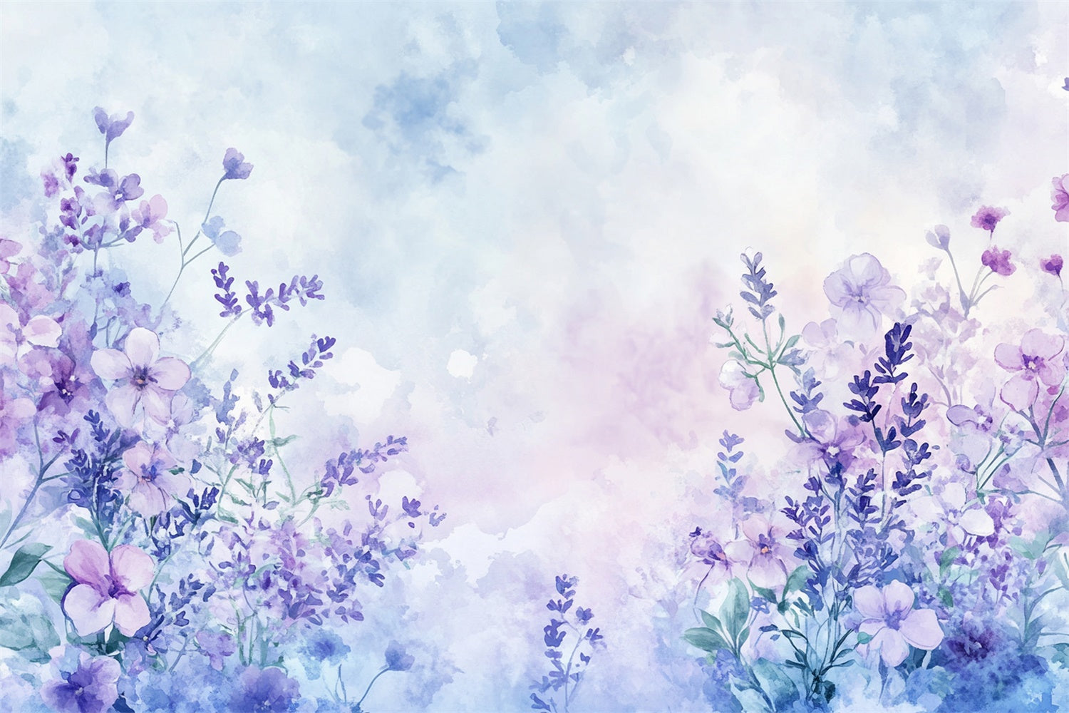 Flower Backdrop Photography Dreamy Pastel Lavender Backdrop BRP1-377