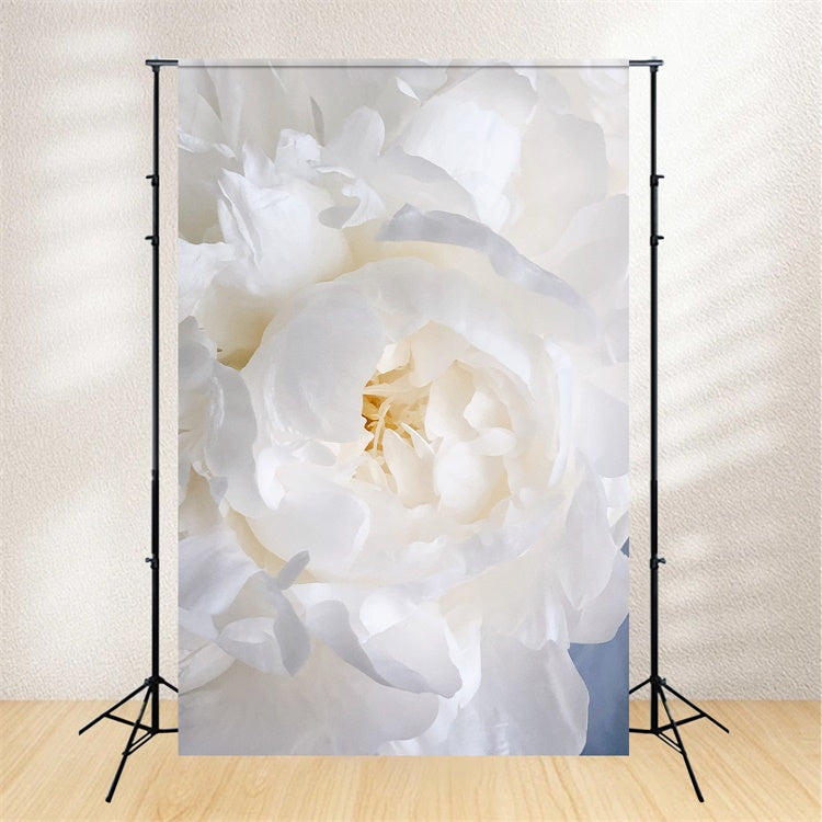 Floral Photography Backdrops White Peony Blossom Backdrop BRP1-385