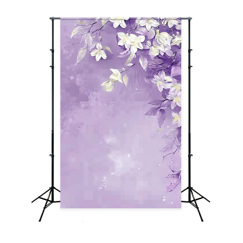 Floral Backdrop Photography Delicate Lavender Elegance Backdrop BRP1-387