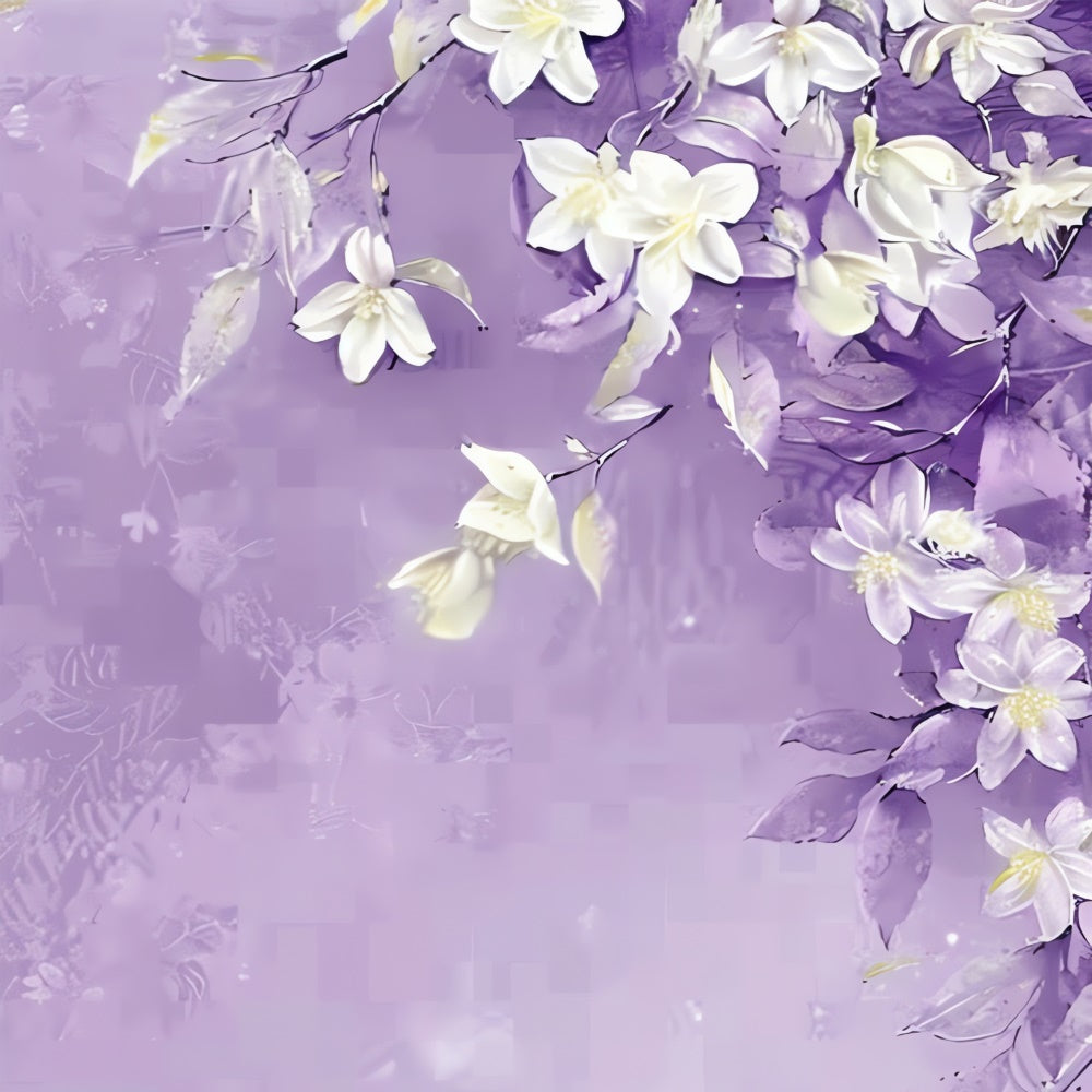 Floral Backdrop Photography Delicate Lavender Elegance Backdrop BRP1-387