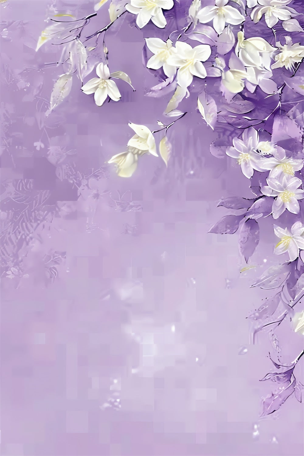 Floral Backdrop Photography Delicate Lavender Elegance Backdrop BRP1-387