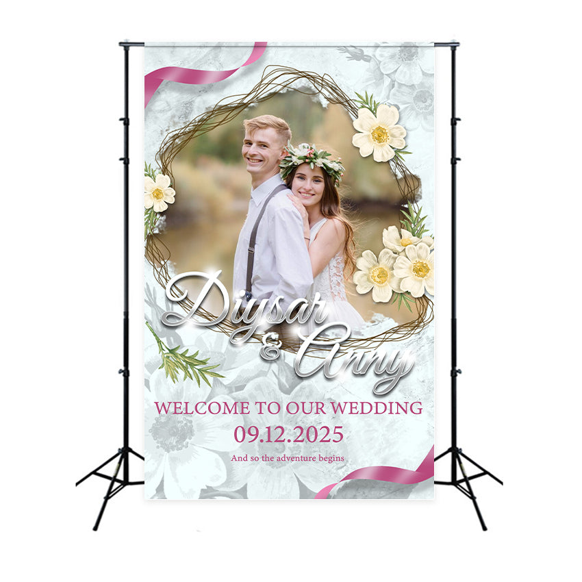 Customized Wedding Backdrops Delicate Pink White Backdrop BRP1-400