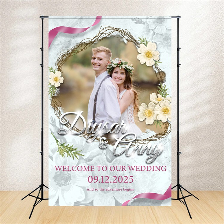 Customized Wedding Backdrops Delicate Pink White Backdrop BRP1-400