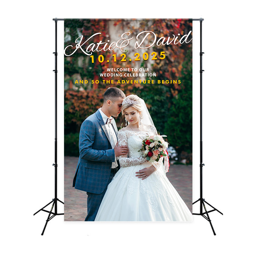 Customized Wedding Backdrop Timeless Autumn Love Backdrop BRP1-402