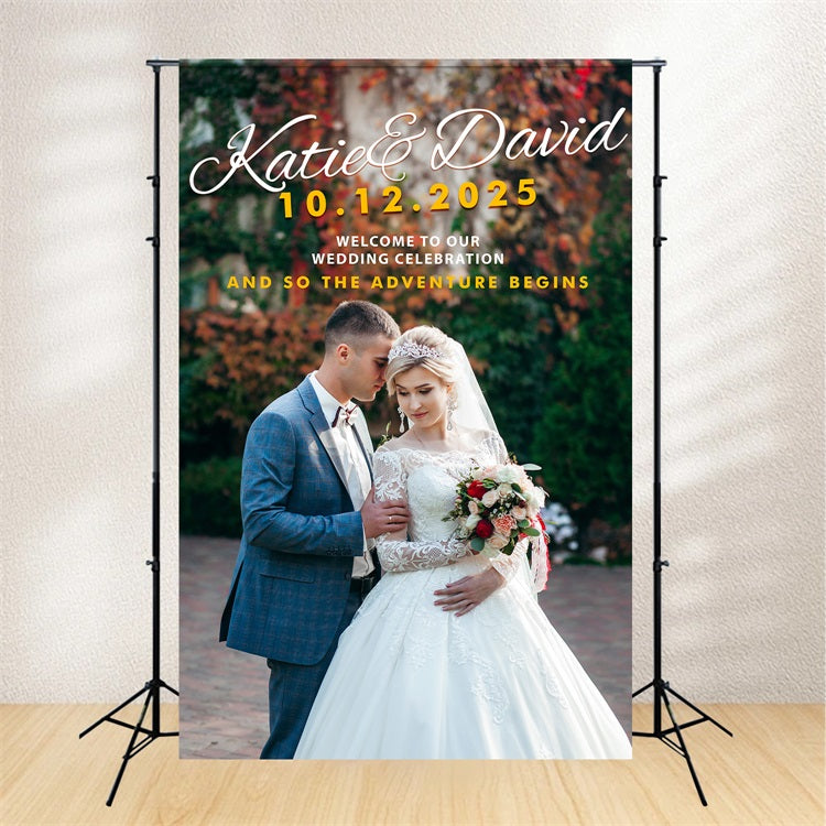 Customized Wedding Backdrop Timeless Autumn Love Backdrop BRP1-402