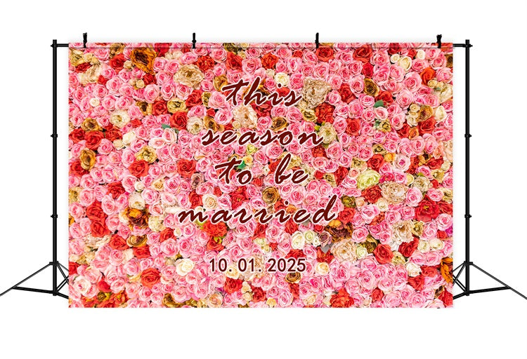 Custom Wedding Backdrop Vibrant Floral Celebration Wall Backdrop BRP1-422