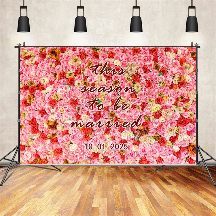 Custom Wedding Backdrop Vibrant Floral Celebration Wall Backdrop BRP1-422