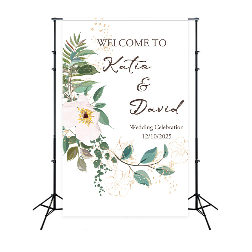 Custom Wedding Photo Backdrops Timeless Floral Art Backdrop BRP1-427