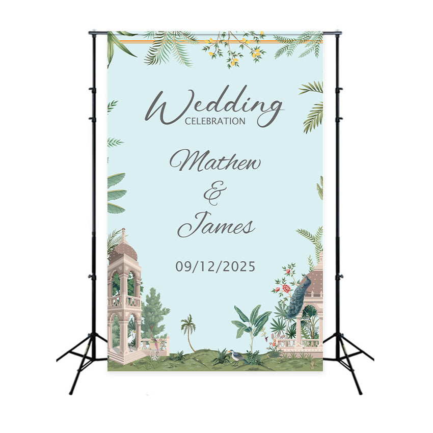 Personalized Backdrops For Wedding Garden Charm Scenery Backdrop BRP1-430