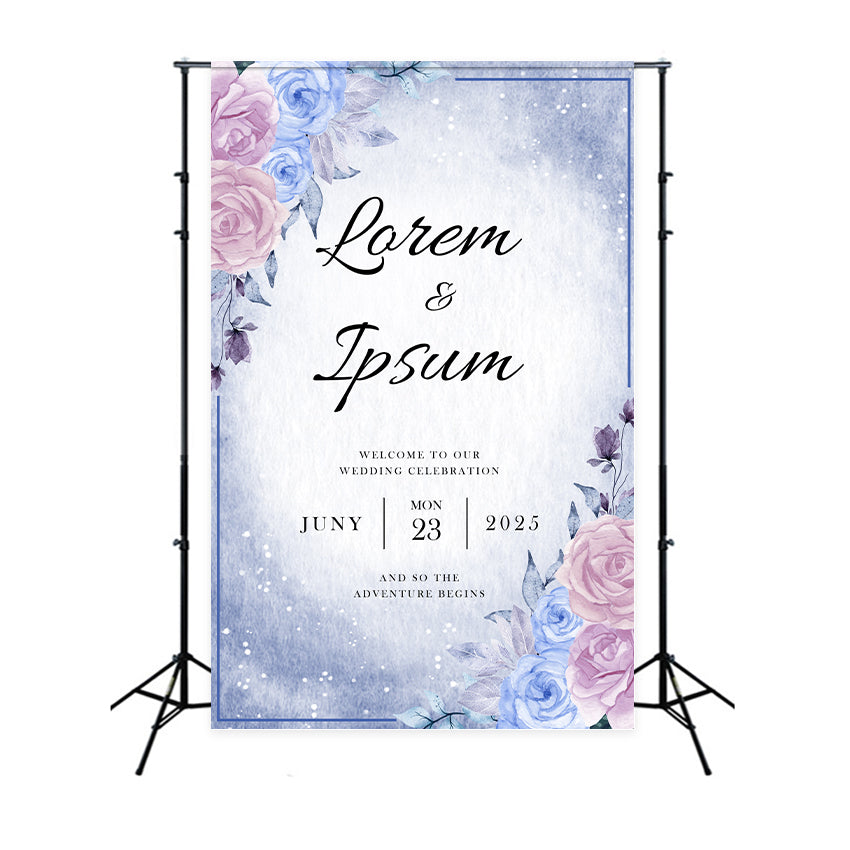 Custom Backdrop For Wedding Elegant Floral Celebration Backdrop BRP1-431