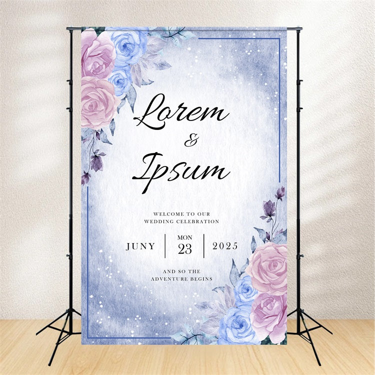 Custom Backdrop For Wedding Elegant Floral Celebration Backdrop BRP1-431