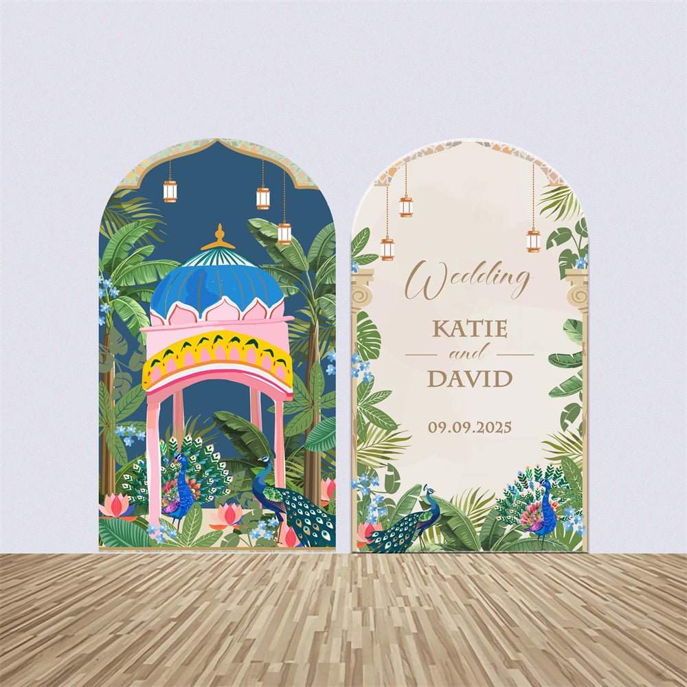 Customized Wedding Backdrops Exotic Peacock Paradise Arch Backdrop Kit BRP1-435