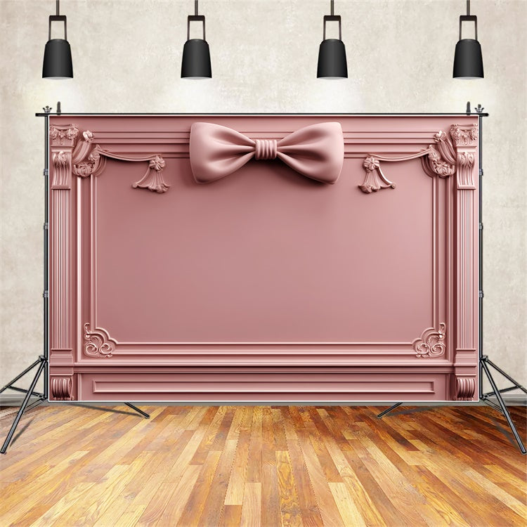 Boudoir Photography Backdrops Pink Bow Vintage Backdrop BRP1-443