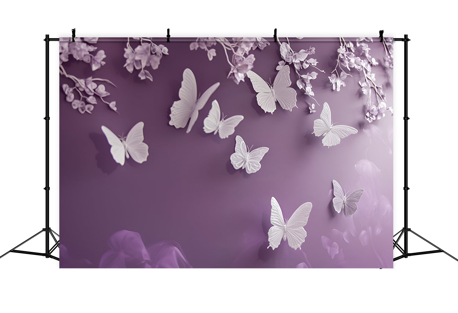 Boudoir Backdrop Delicate Orchid Butterfly Backdrop BRP1-456