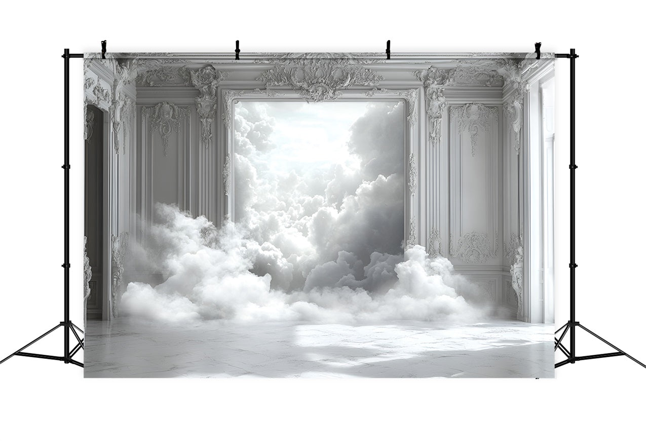 Boudoir Photography Backdrops Pure White Room Cloud Backdrop BRP1-459