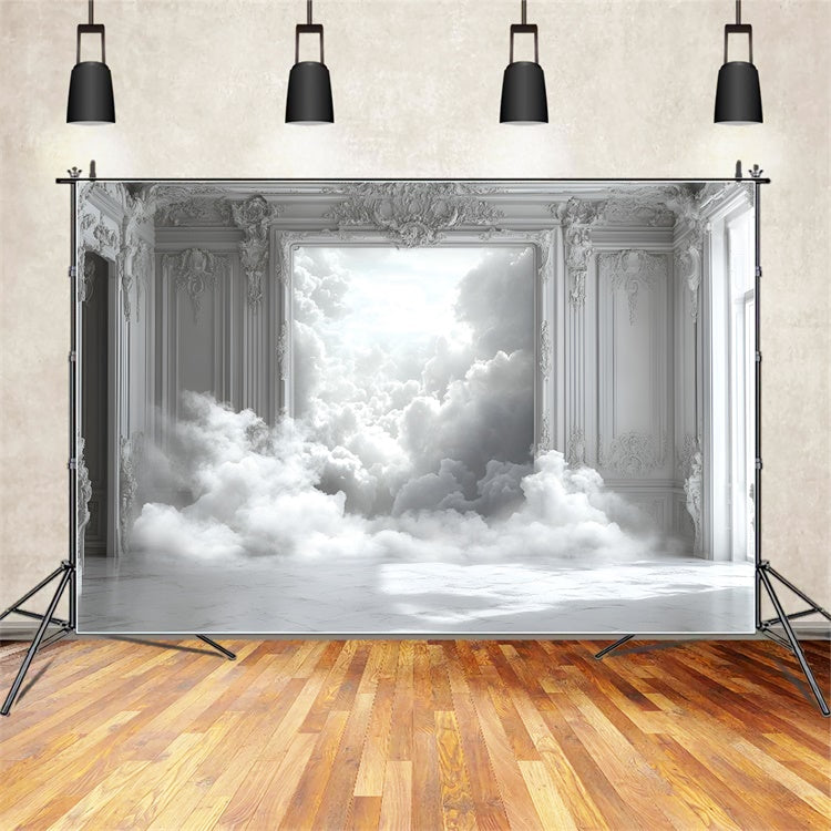 Boudoir Photography Backdrops Pure White Room Cloud Backdrop BRP1-459