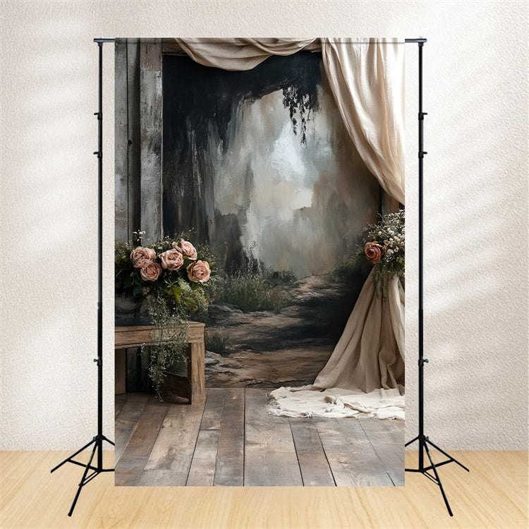 Boudoir Photo Backdrops Forest Path Rustic Floral Backdrop BRP1-464