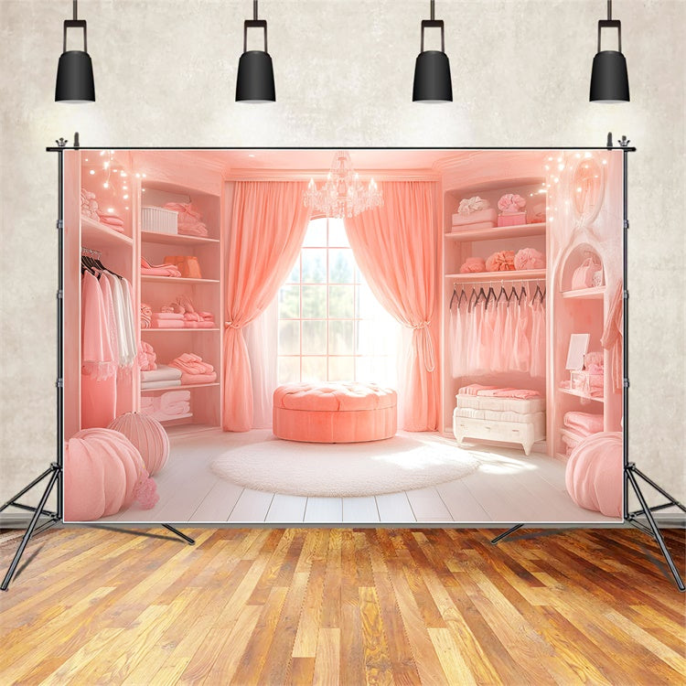 Boudoir Photo Backdrops Elegant Pink Window Room Backdrop BRP1-470