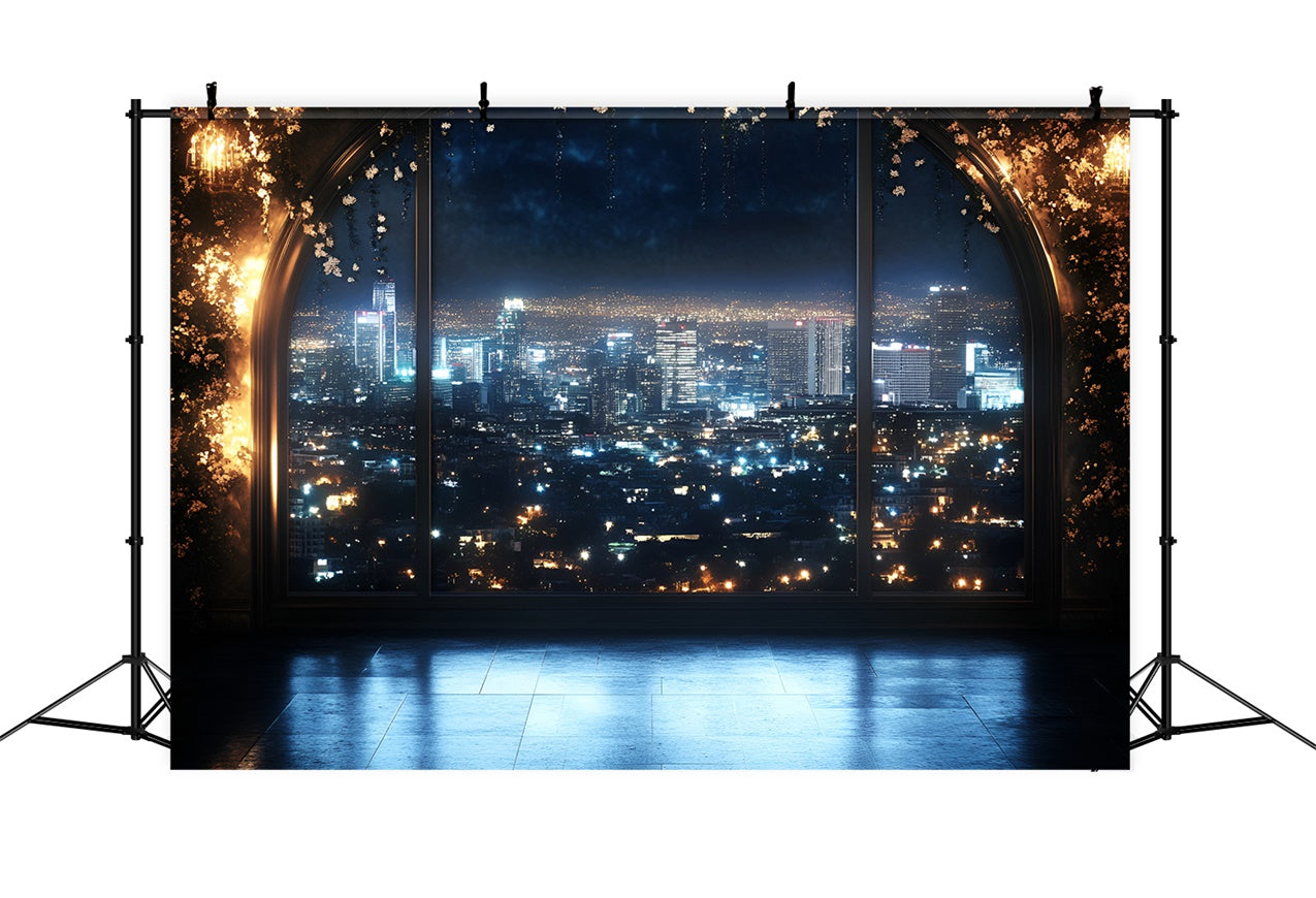 Backdrops For Boudoir Moonlit City Glamour Archway Backdrop BRP1-472