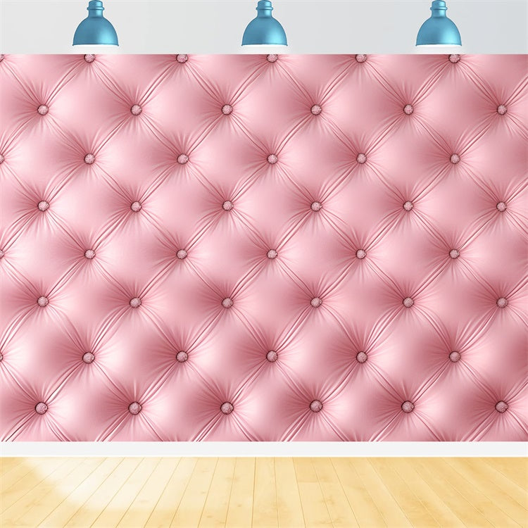 Boudoir Backdrop Pink Button-Tufted Cushion Wall Backdrop BRP1-480