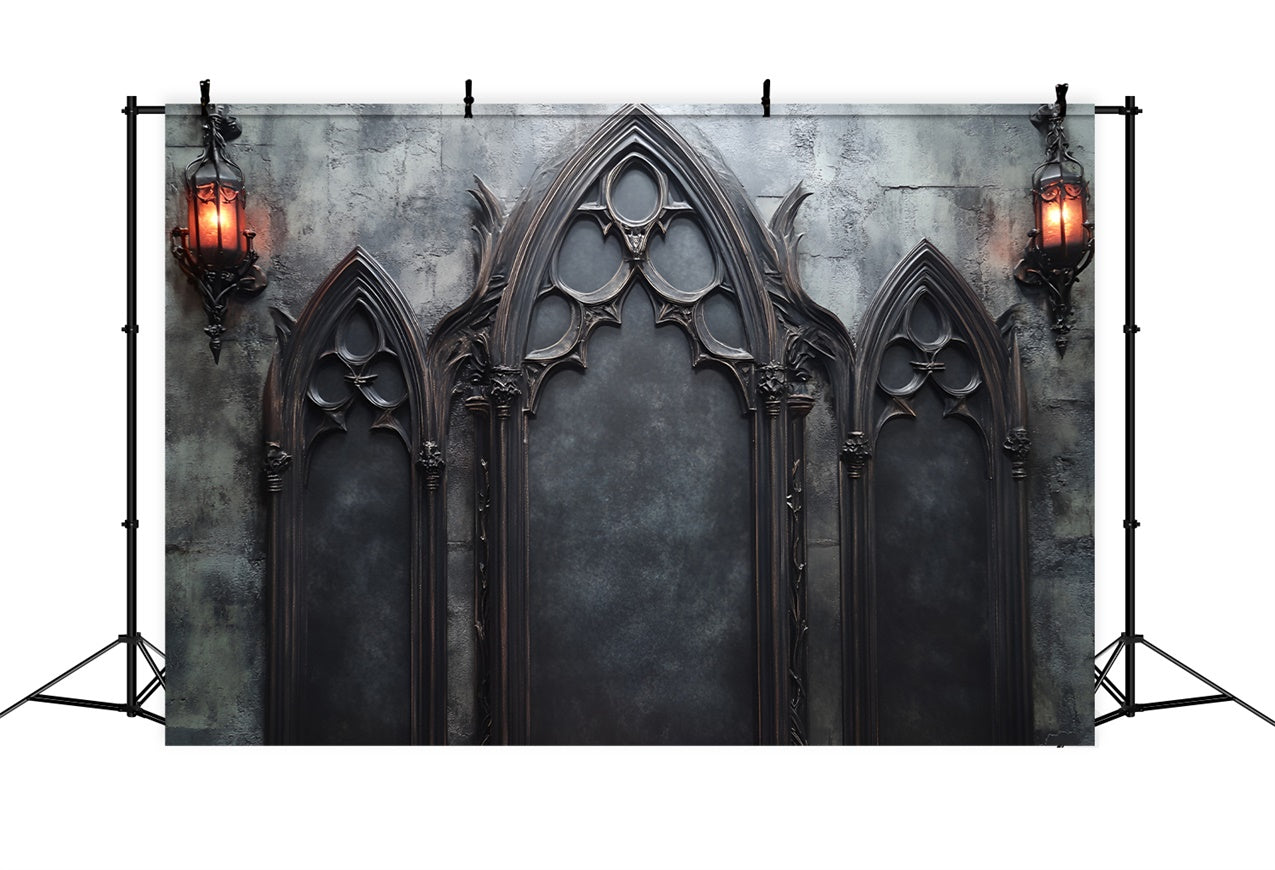 Backdrops For Boudoir Victorian Gothic Triple Window Backdrop BRP1-485