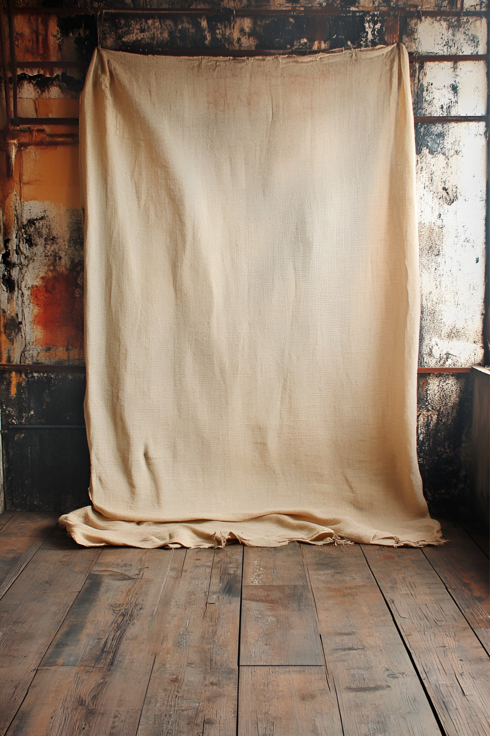 Boudoir Backdrop Ideas Vintage Beige Fabric Floor Backdrop BRP1-489