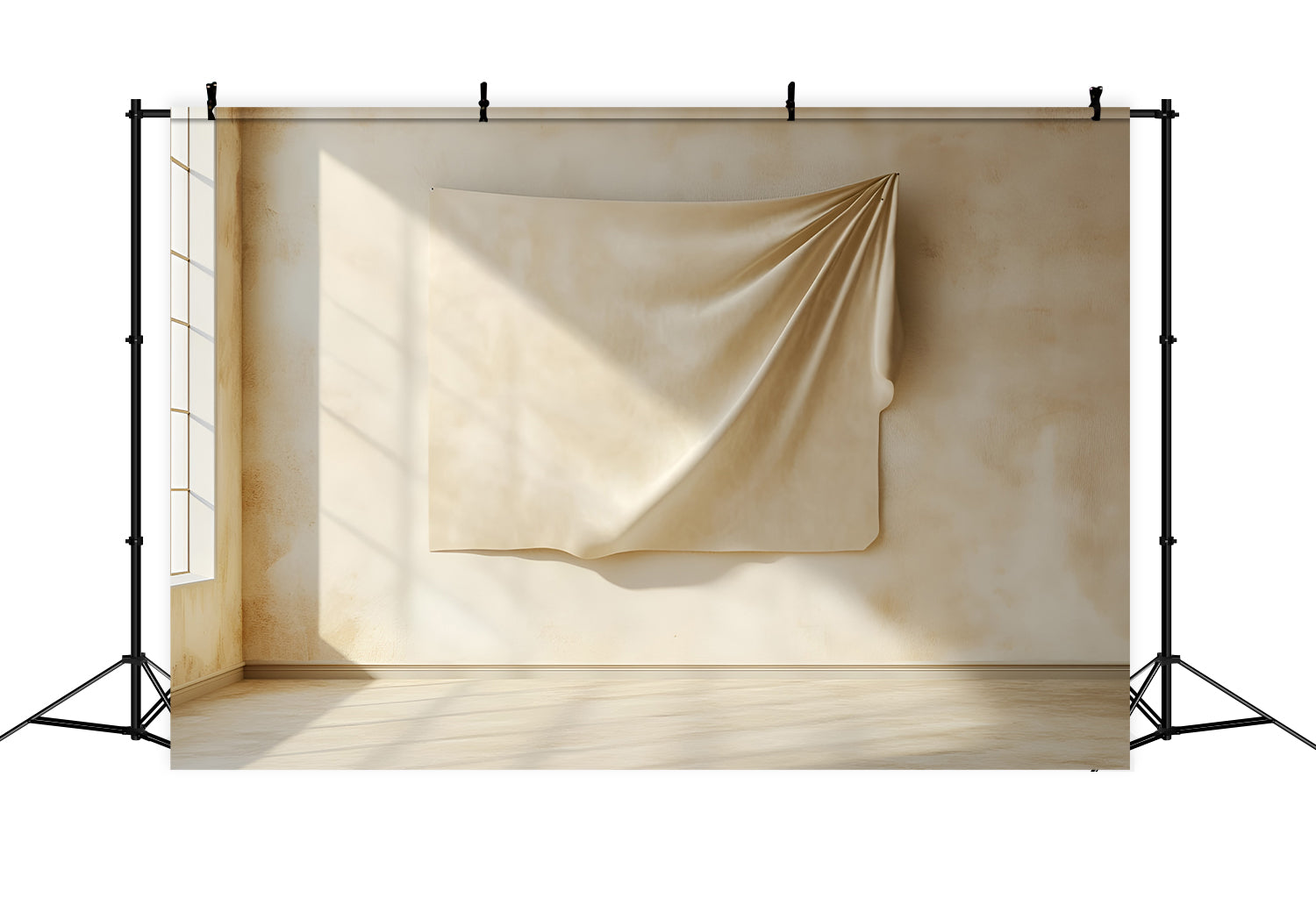 Boudoir Photography Backdrops Artistic Draped Beige Minimalist Backdrop BRP1-490