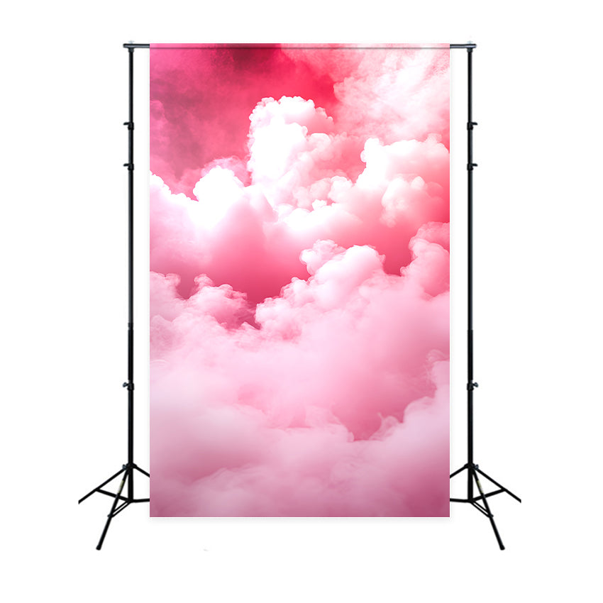 Backdrops For Boudoir Pink Fluffy Clouds Photography Backdrop BRP1-491