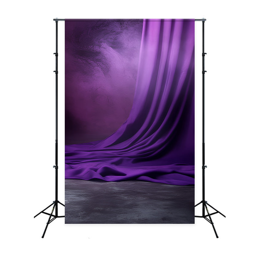 Boudoir Backdrop Royal Draped Purple Soft Backdrop BRP1-492