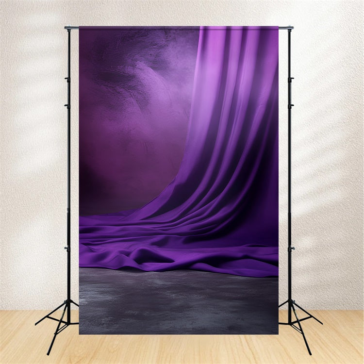 Boudoir Backdrop Royal Draped Purple Soft Backdrop BRP1-492