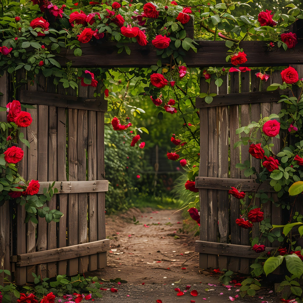 Flower Photography Backdrop Secret Garden Rose Gate Backdrop BRP1-516