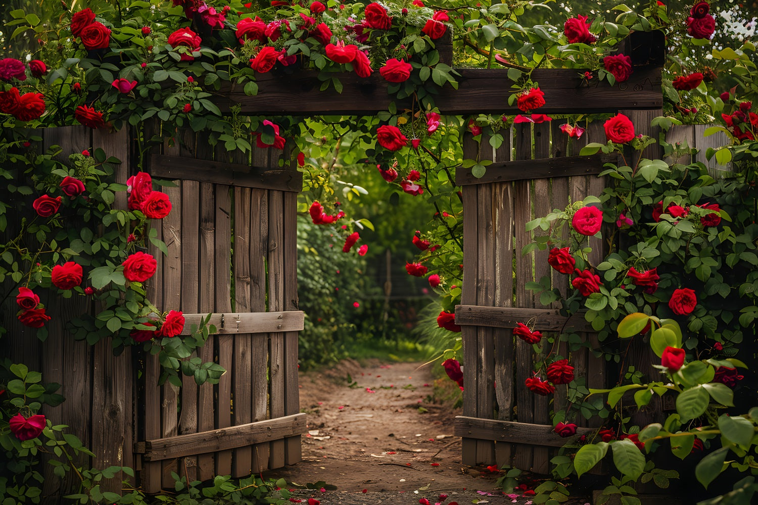 Flower Photography Backdrop Secret Garden Rose Gate Backdrop BRP1-516