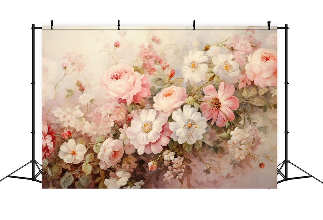 Floral Backdrop Pastel Floral Paradise Photography Backdrop BRP1-522