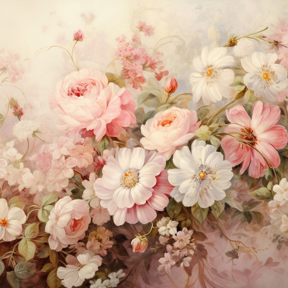 Floral Backdrop Pastel Floral Paradise Photography Backdrop BRP1-522