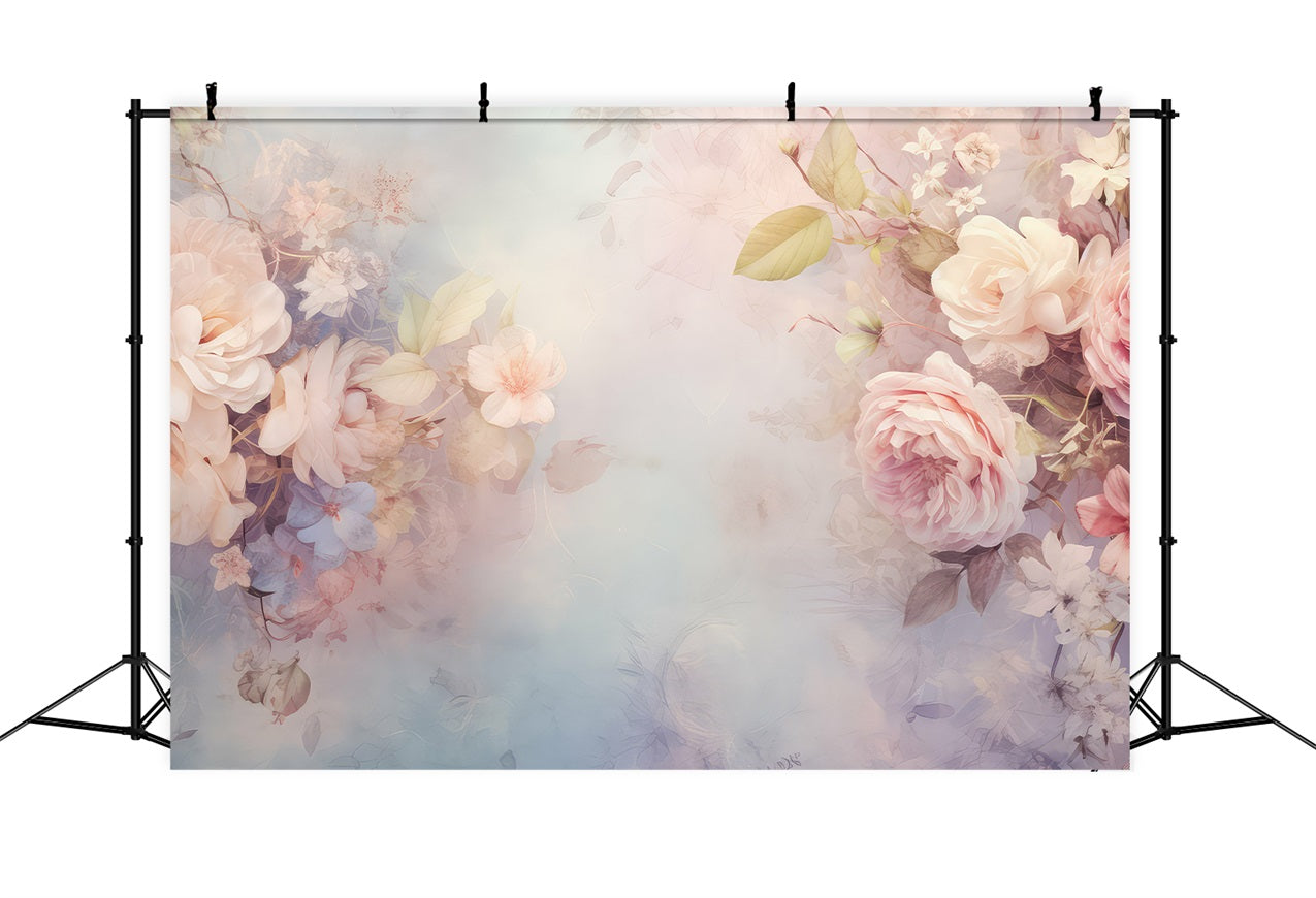 Flower Backdrop Blush Tones Floral Fantasy Backdrop BRP1-523