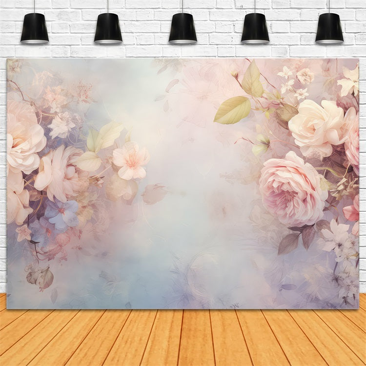 Flower Backdrop Blush Tones Floral Fantasy Backdrop BRP1-523